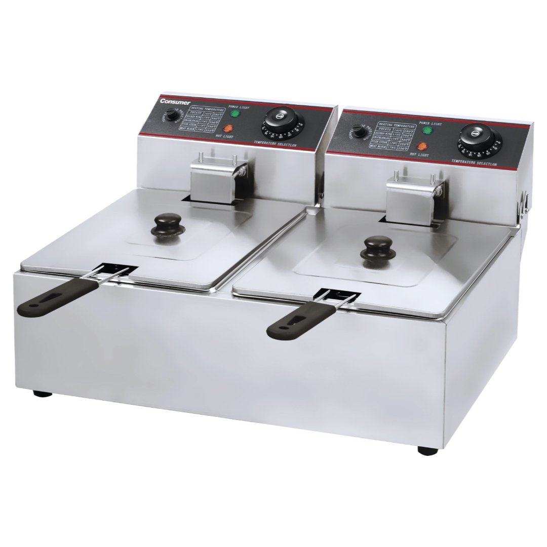 Freidora Industrial 2 tanques de 6lts